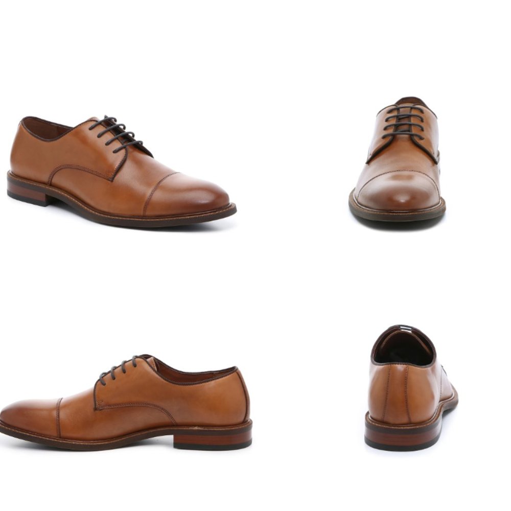 Vince Camuto Lawson Oxfords in Cognac - New In Box